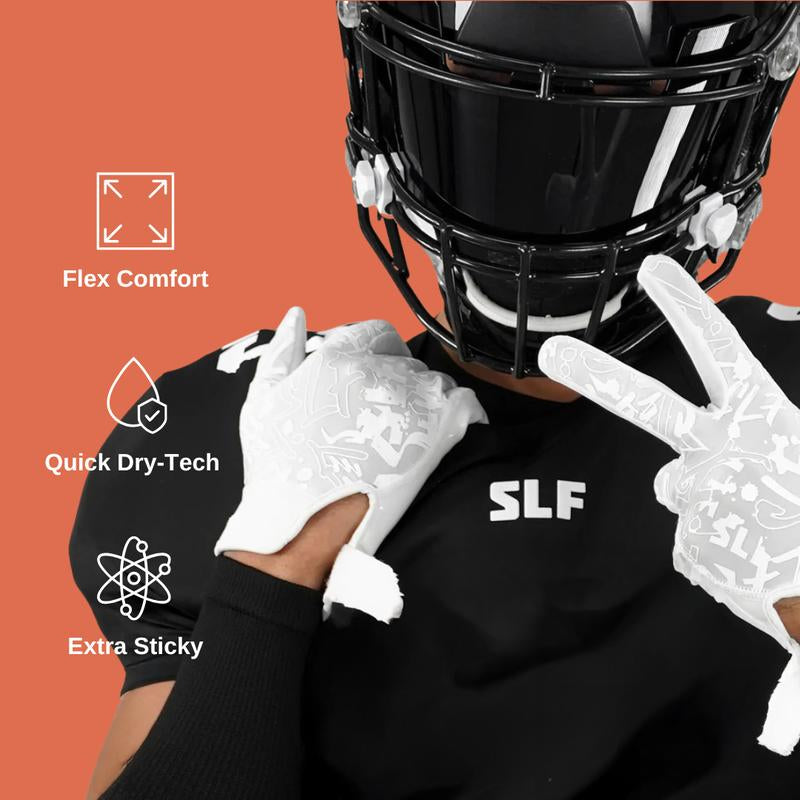 SLEEFS Sticky Football Receiver Gloves - Multiple Colors - Ultra-Sticky Grip, Lightweight, Breathable Fabric, Adjustable Strap, Multiple Colors, USA Hand-Washed