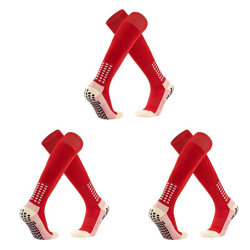 3Pairs Men'S Grip Soccer Socks Non Skid anti Slip Socks for Football Basketball Athletic Sports