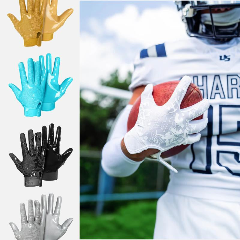SLEEFS Sticky Football Receiver Gloves - Multiple Colors - Ultra-Sticky Grip, Lightweight, Breathable Fabric, Adjustable Strap, Multiple Colors, USA Hand-Washed