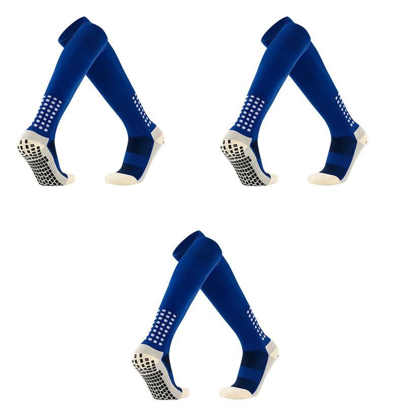 3Pairs Men'S Grip Soccer Socks Non Skid anti Slip Socks for Football Basketball Athletic Sports