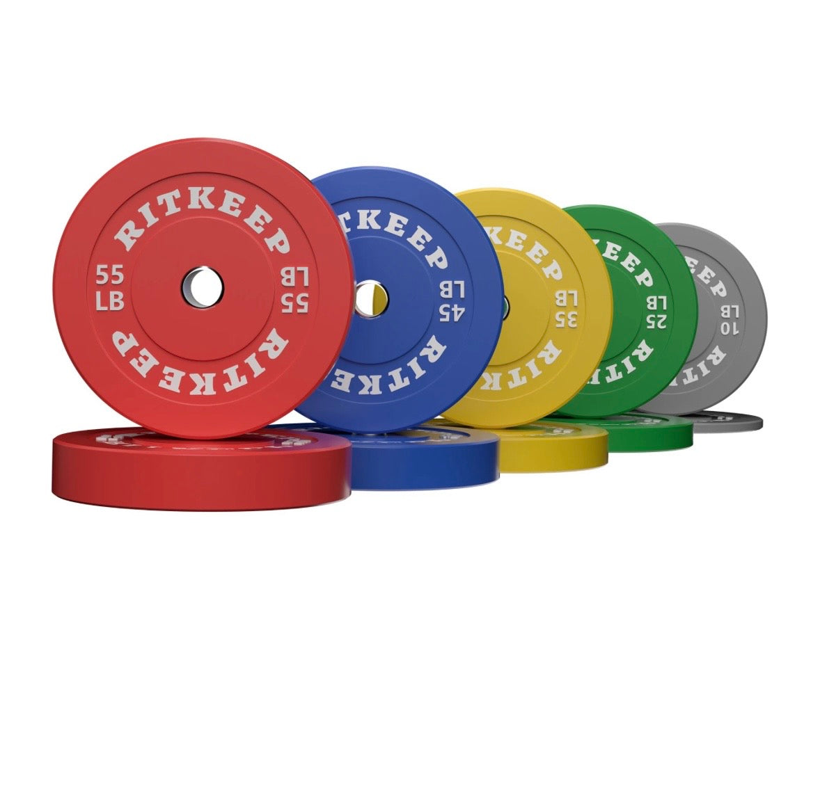 2" Olympic Low Bounce Color Rubber Bumper Weight Plates