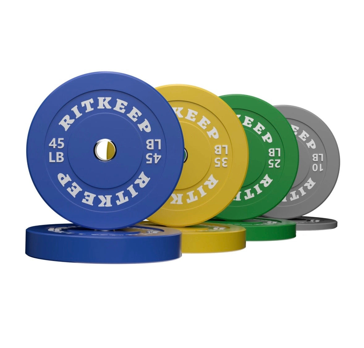 2" Olympic Low Bounce Color Rubber Bumper Weight Plates