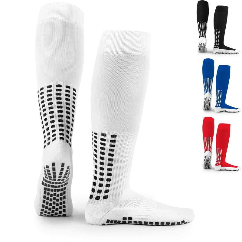 3Pairs Men'S Grip Soccer Socks Non Skid anti Slip Socks for Football Basketball Athletic Sports