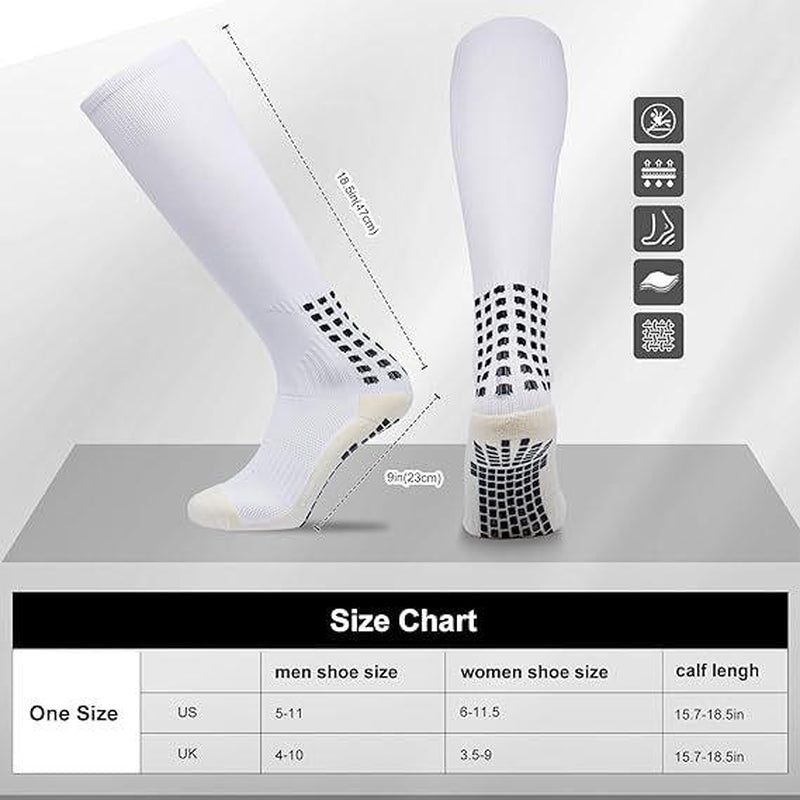 3Pairs Men'S Grip Soccer Socks Non Skid anti Slip Socks for Football Basketball Athletic Sports