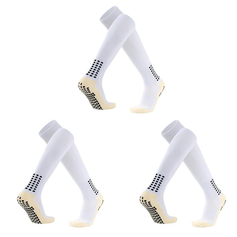 3Pairs Men'S Grip Soccer Socks Non Skid anti Slip Socks for Football Basketball Athletic Sports